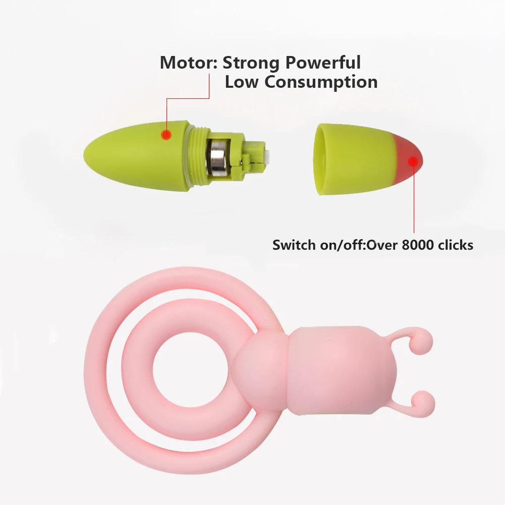 Little Bee Vibrating Sex Ring Medical Silicone Anti-Premature Ejaculation Penis Ring Cock Ring For Men