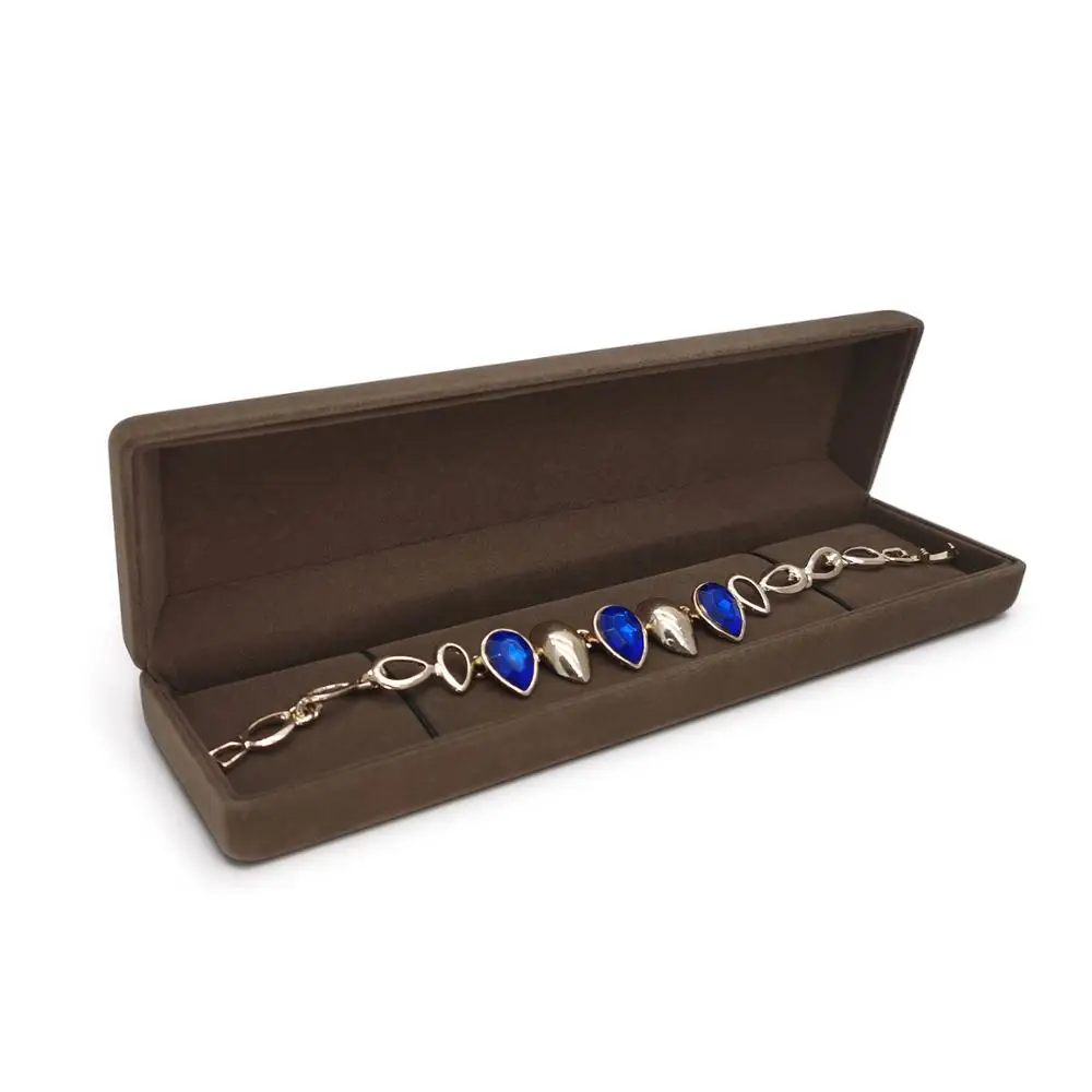 Wholesale custom unique luxury ring bracelet earing velvet necklace gift boxes