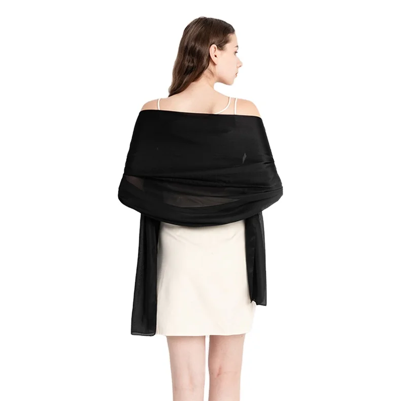 Wholesale Scarf for women stylish Solid color silk Satin Shawls Bridal party Wedding Wraps for Evening Dresses Accessorieshijab