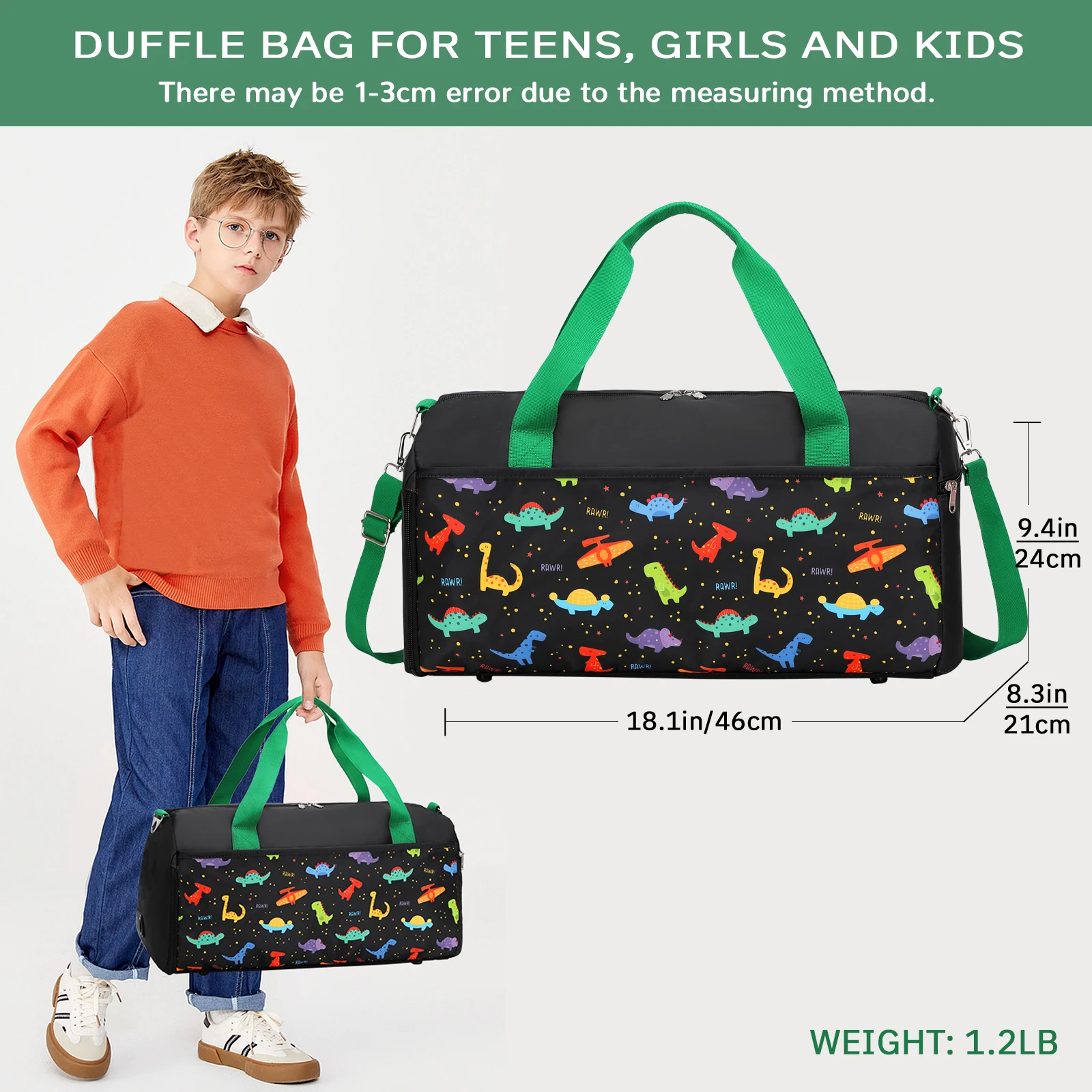 Custom Waterproof Foldable Children Travel Bags sport overnight weekend duffle bag for girls boys kid Gifts Tote Style