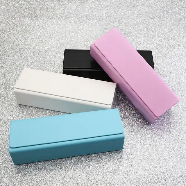 Многоцветный Кожаный Чехол для очков с логотипом на заказ, футляр для солнцезащитных очков, футляр для оптических очков для женщин и девочек