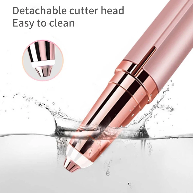 Automatic Mini Custom Logo Eye Brow Hair Remover Razor Eyebrow Underarms Bikini Painless Electric Hair Trimmer