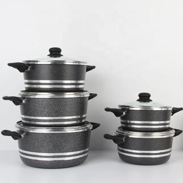 Manufacturers direct aluminum alloy two ear soup pot wholesale smokeless household small milk pot