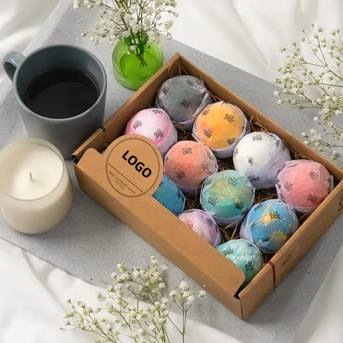 Customized Vegan Organic Natural Essential Oil Bath Balls Bubble Bath supplies Bath Bomb Gift Sets For Women