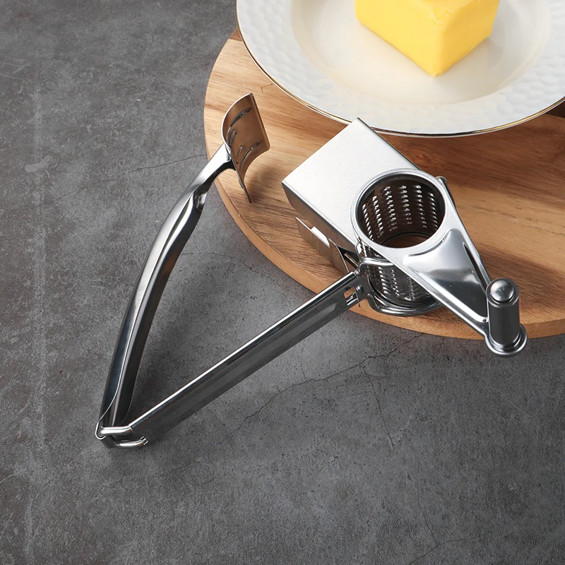 Amazon top seller multi-function Household kitchen accessories stainless steel professional cheese grater rotary cheese grater