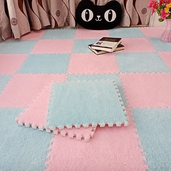 
9pcs Pack Dropshipping Living Room EVA Cube Puzzle Floor Foam Pad Mat Foam Carpet Padding Mosaic Carpet 