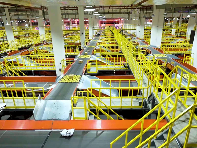 Dynamic Barcode Scan DWS Cubiscan System Parcel Machine Dimensioning Weighing And Scann Sorting Line