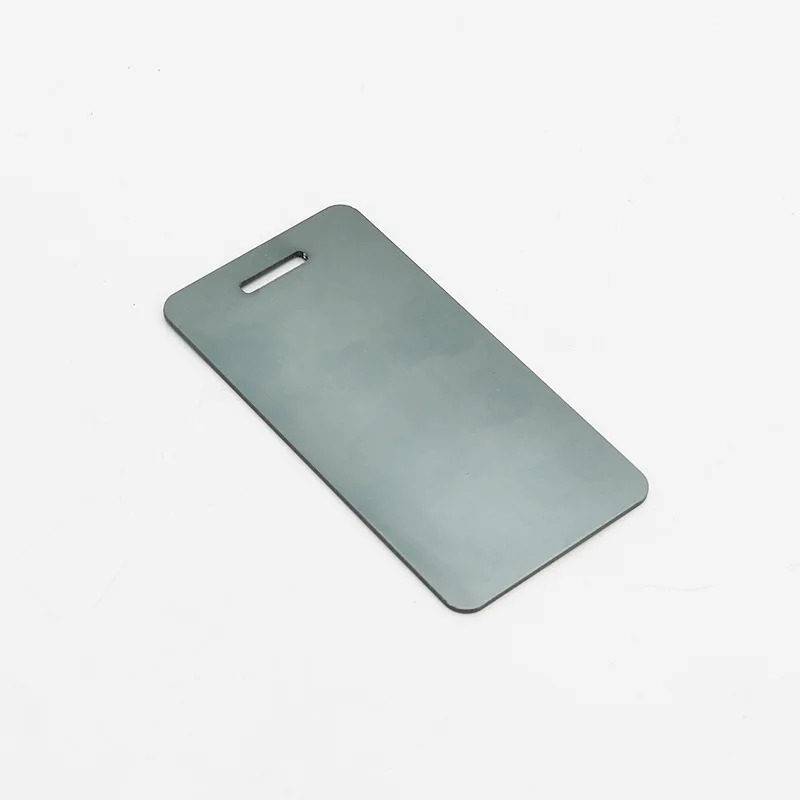 Wholesale Custom Travel Airplane Anodized Blank Matt Metal Aluminium Airline Luggage Tag with Steel Wire Or Leather Strap