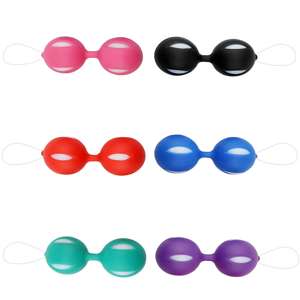 Female Smart Duotone Geisha Ball Weighted Female Kegel Vaginal Tight Exercise Vibrator Sex Toys for Woman Vagina Balls