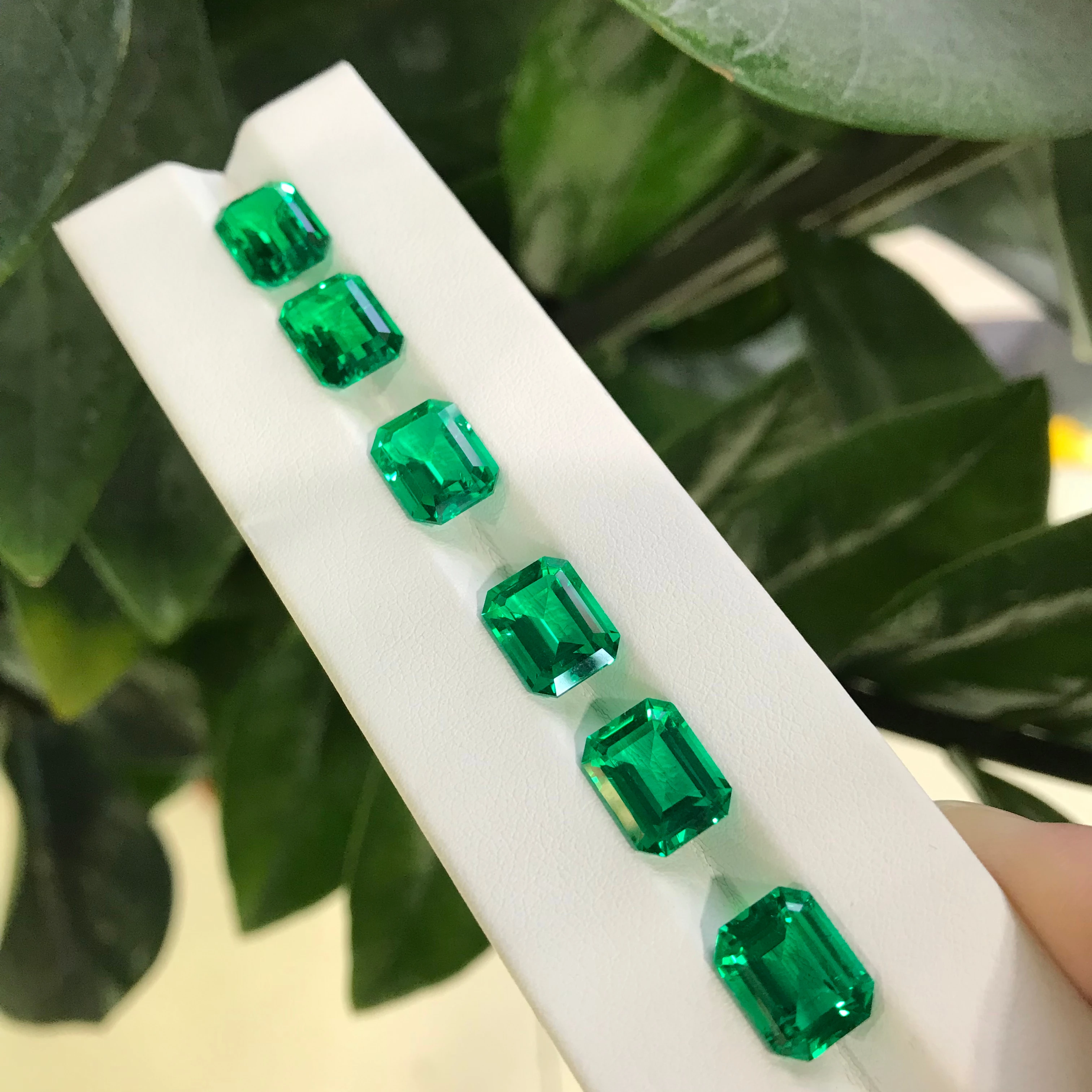 Lab-Grown Emerald Gemstone Synthetic Sapphire in Various Shapes & Colors Cushion Emerald Cut VVS Clarity Available Pink Green