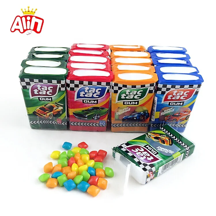 bulk candy wholesale  price candy  Racing pattern  colorful  apple shape pillow  bubble gum fruit