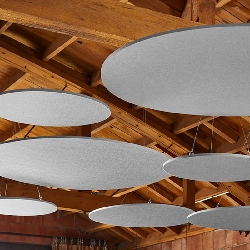 Decorative absoring insulation wave baffles felt polyester fiber wall curved pet acoustic ceiling panels