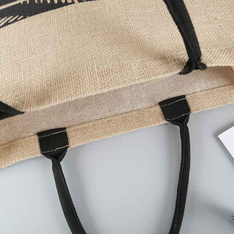 Custom logo hemp bag gift tote bag shopping handbag