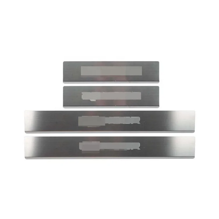4PCS LED Light 4 Door Silver Stainless Steel Scuff Plate Door Sill Entry Guard For Ranger T6