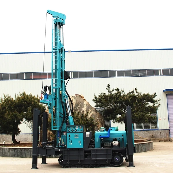 FY280 280m Deep Diesel Engine Hard Rock Water Well Drilling Rig With Air Compressor Or Mud Pump For Mine Drilling Machine Price