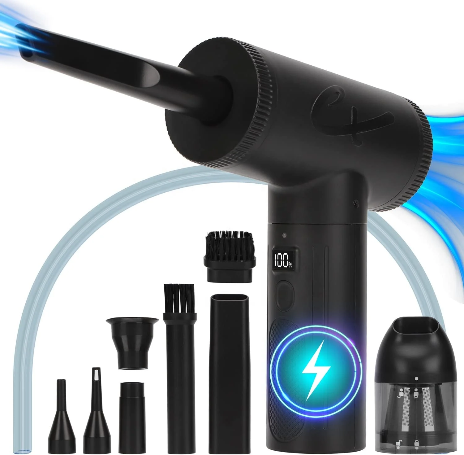 3 Gears Duster Spray Compressed Electric Air Blower 7500mAh Rechargeable PC Computer Duster Gun Portable Cordless Air Duster