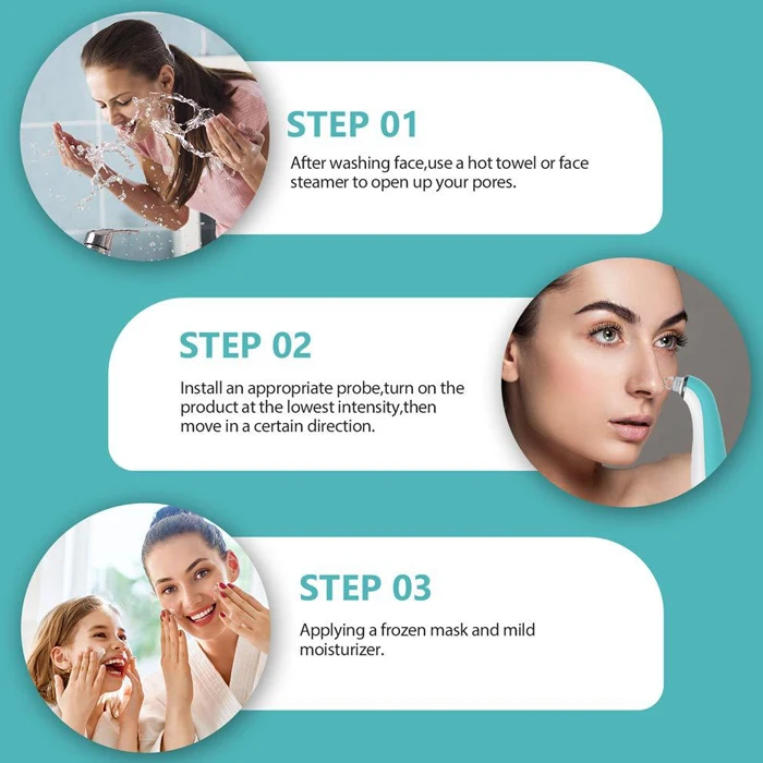 Portable Electric Facial Massage Acne Pore Blackhead Remover Vacuum Tool