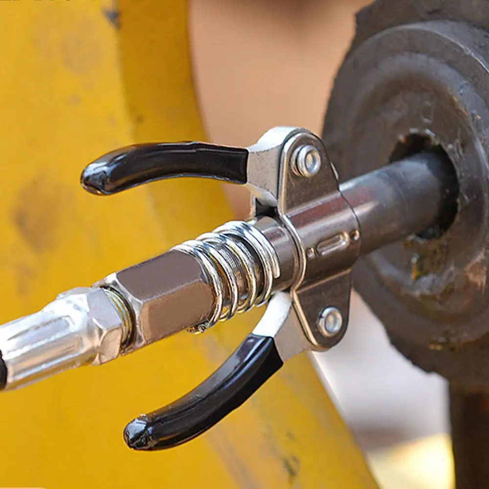 17000 PSI Grease Tool Coupler Double Handle Grease Tool Coupler Heavy Duty Quick Release Grease Gun