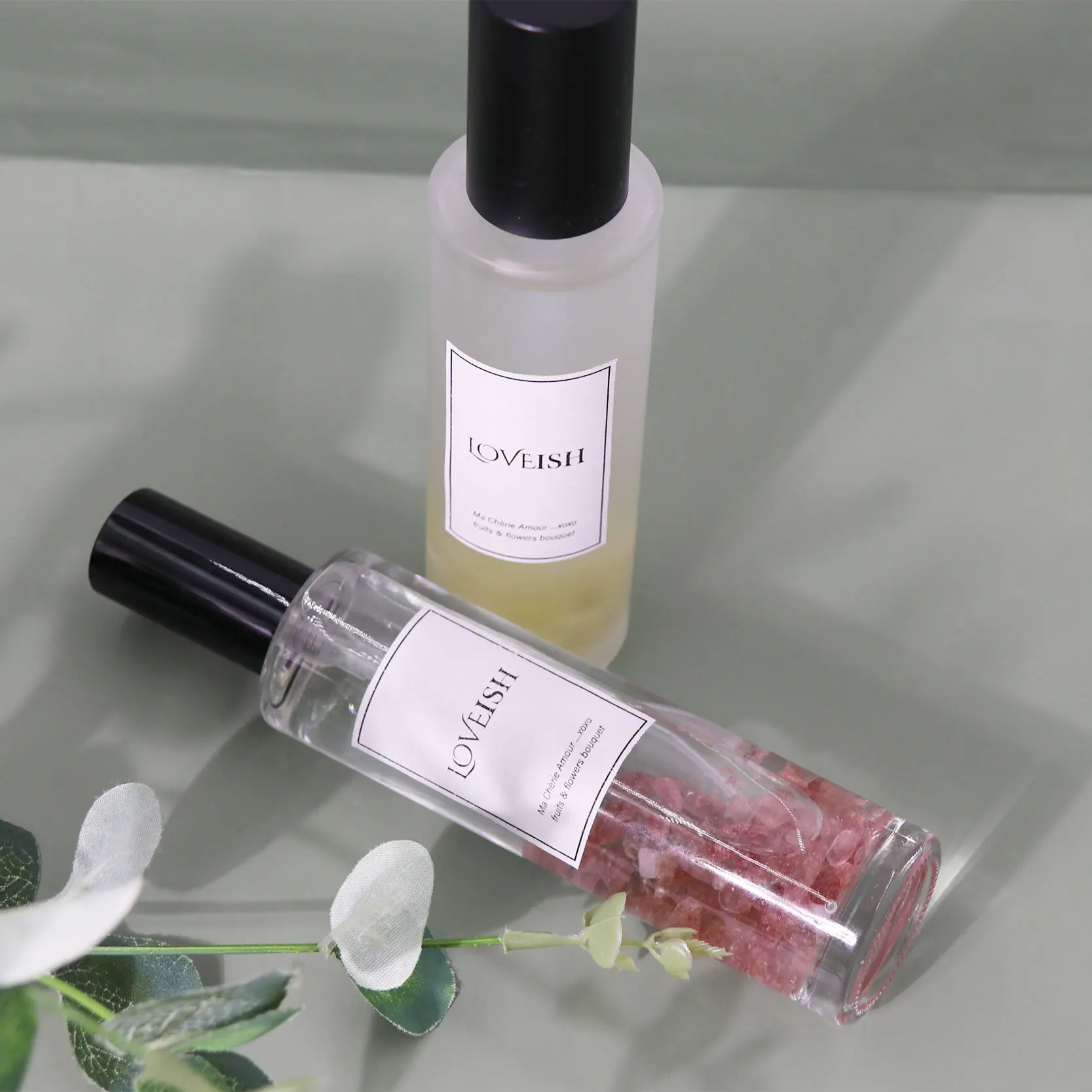 Custom Healing Crystal Infused Essential Oil Organic Clothes Fragrance Bathroom Deodorant Lasting Fragrance Room Spray