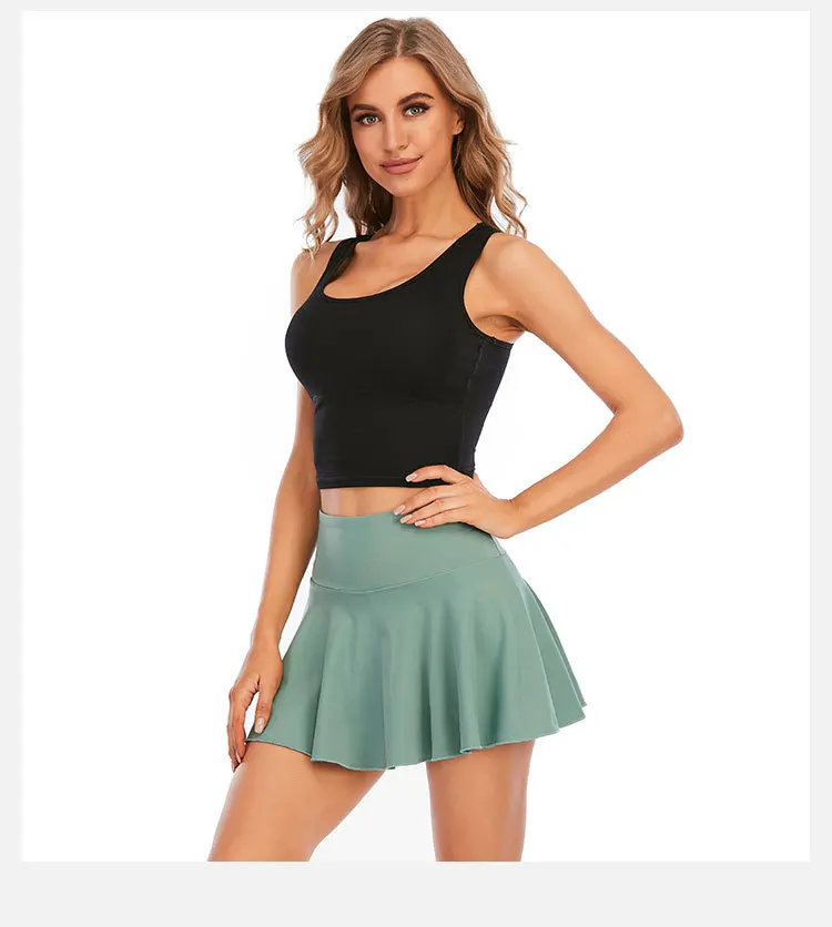 Wholesale Tennis Skirts with Ball Pockets for Women High Waisted Golf Skort Running Workout Sports Athletic Pleated Skirt