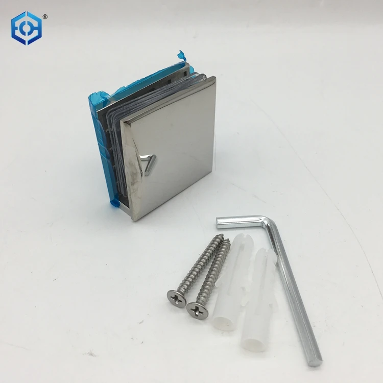 Square Cambered Typle Hole in Glass Fixed Panel U-clamp