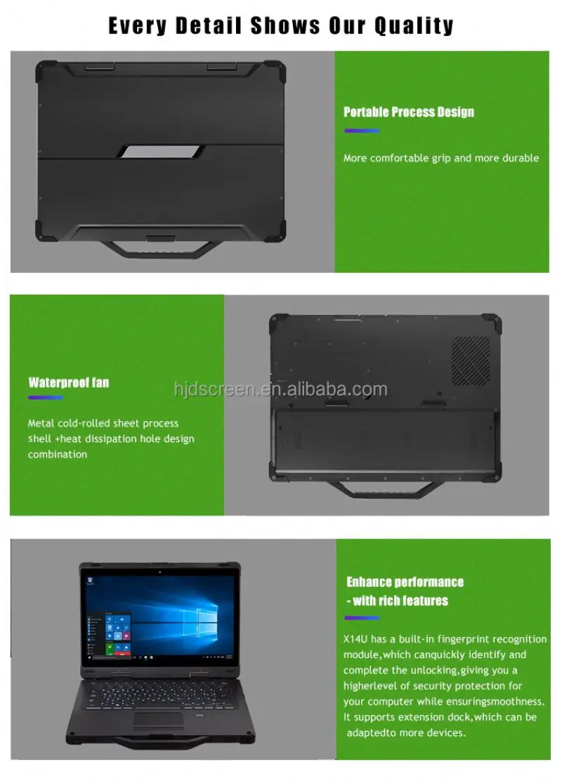 Best 13 Inch 11th Generation Intel i5 i7 Processor Win10 OEM Service Shockproof Rugged Laptop Computer