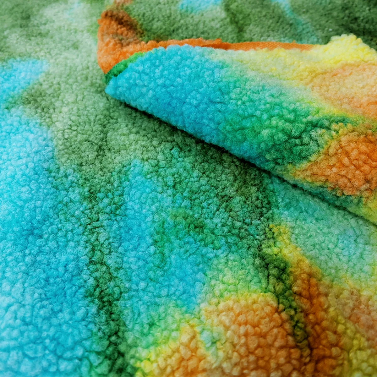 Warm Effect Polyester Leopard Purple Teddy Bear Fur Sherpa Fleece Fabric