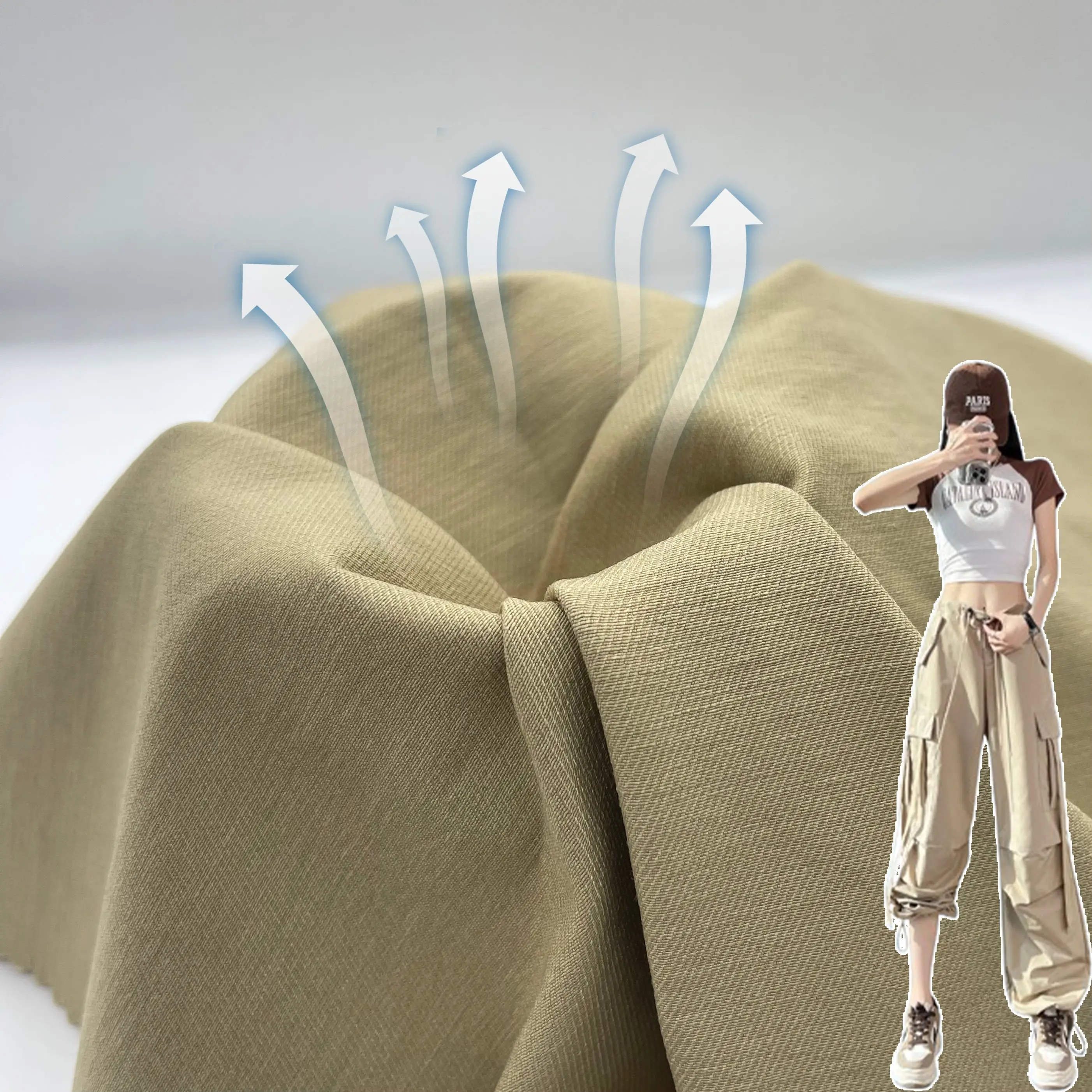 Stretch Textured Bengaline for Plain Denim Fabric Perfect for Rollo de Tela Stretch Bengalina Azul Marino