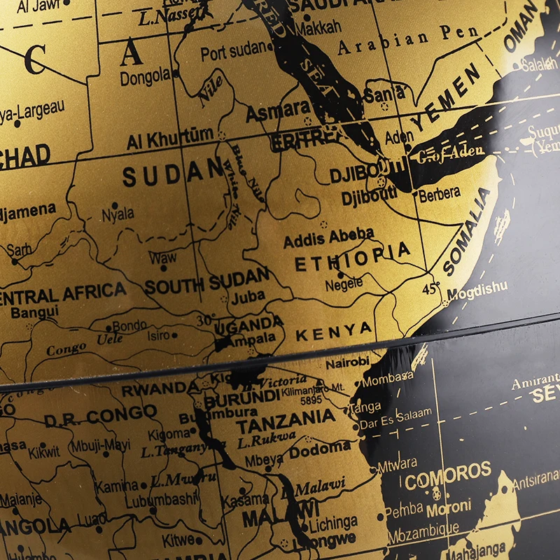 
Promotional Top Quality PVC surface universal metal base 25cm antique world globe for home decoration 