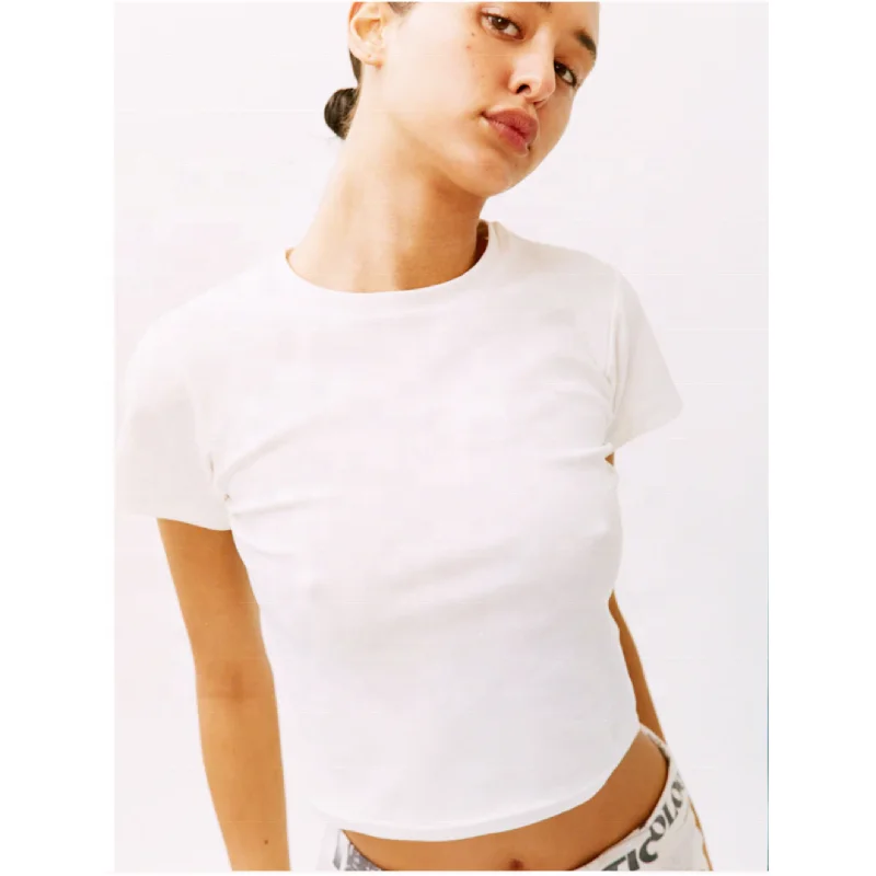 2023 Summer Baby Tee Y2k Crop tops Tee Shirt Sexy Thin Blank shirt For Woman 100% Cotton Breathable High Quality plain T-shirt
