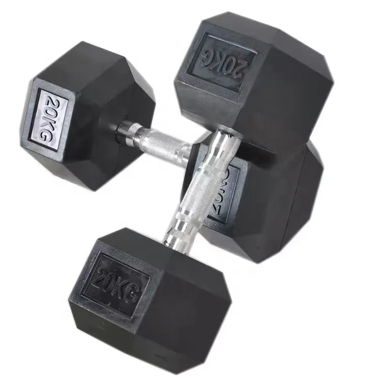  Оптовая продажа спортивный тренажер для мышц фитнеса противоскользящий чугунный резиновый погружной шестигранный гантели в кг фунта делового использования