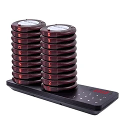 Hot Selling 20  Pagers Coffee Shop Restaurant Customer Buzzer Wireless Pager System