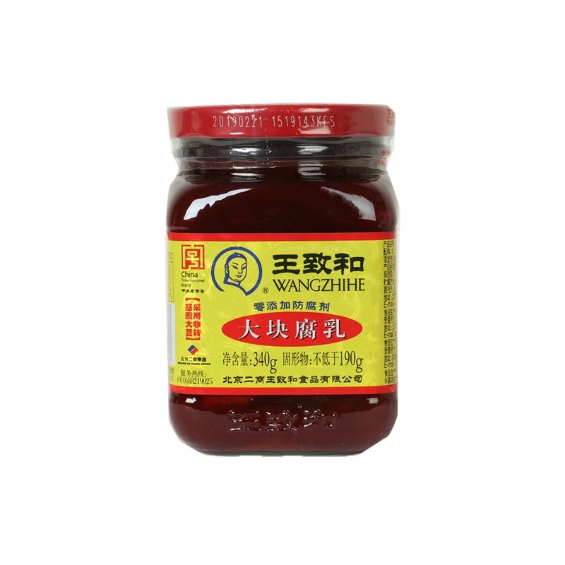
Wang Zhihe large fermented bean curd 340g bottle moldy tofu for breakfast and meal 