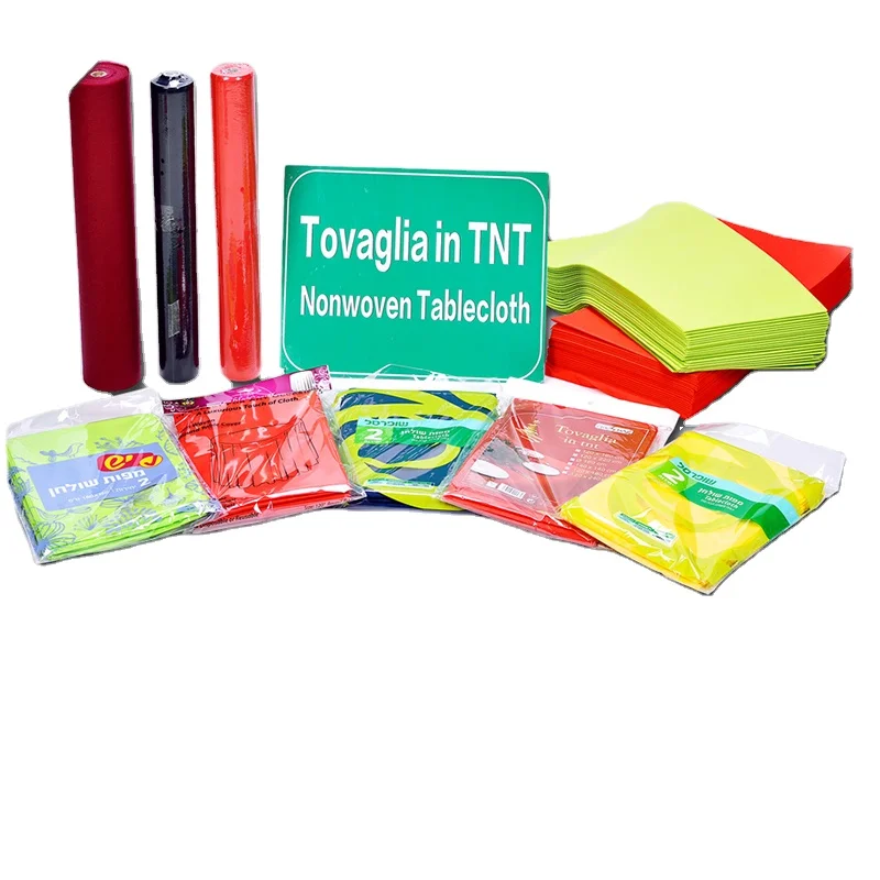 Eco Friendly Disposable Nonwoven Fabric TNT Tablecloth 100*100cm Table Cover