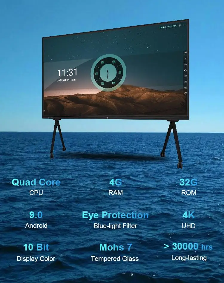Настенное крепление на заказ классе multi touch smart 75 дюймов ЖК-дисплей цифровой интерактивная доска для