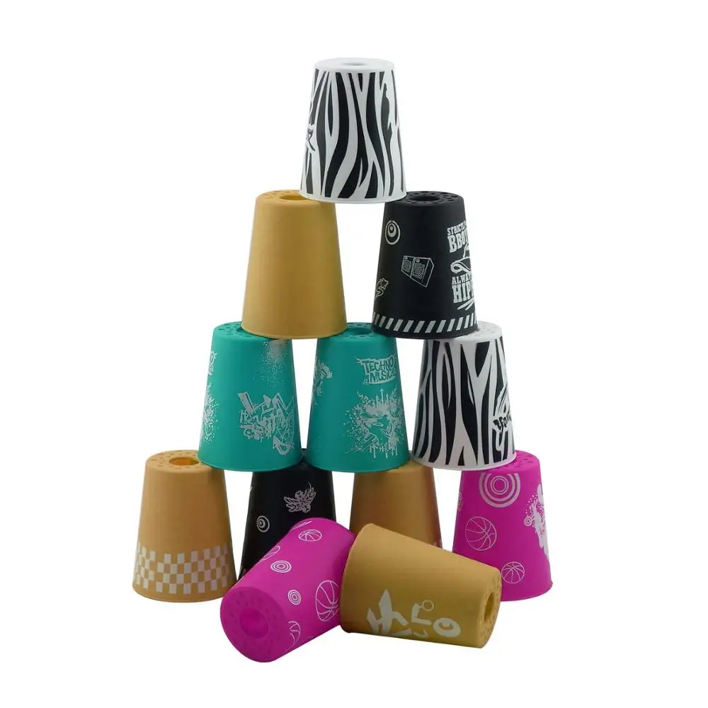 12 PCS Mixed Colors Sports Quick Stack Cup Training Sports Stacking Cups