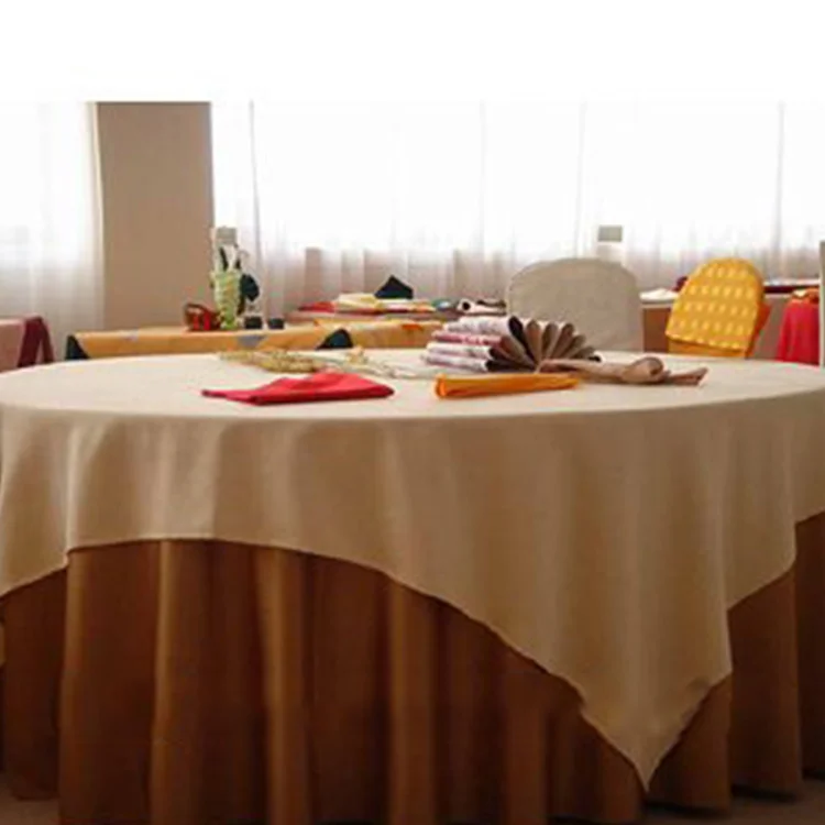 
Low Price Guaranteed Quality 100% Polyester Round Restaurant Cloth Table Linen For Wedding 