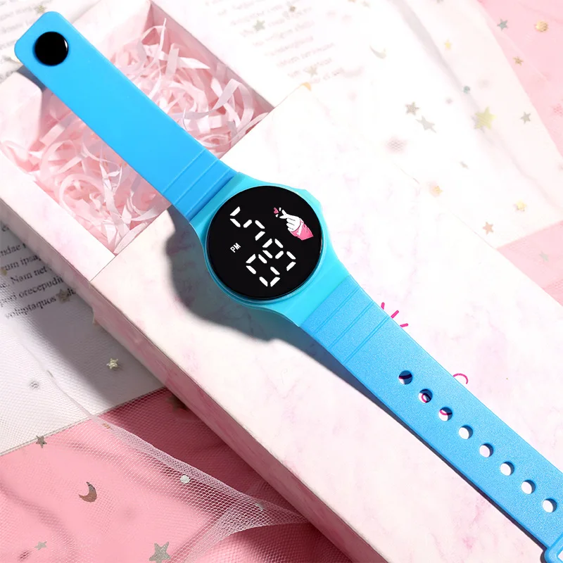 2024 Touching screen digital children wrist watch TPE watches red led wrist watch reloj