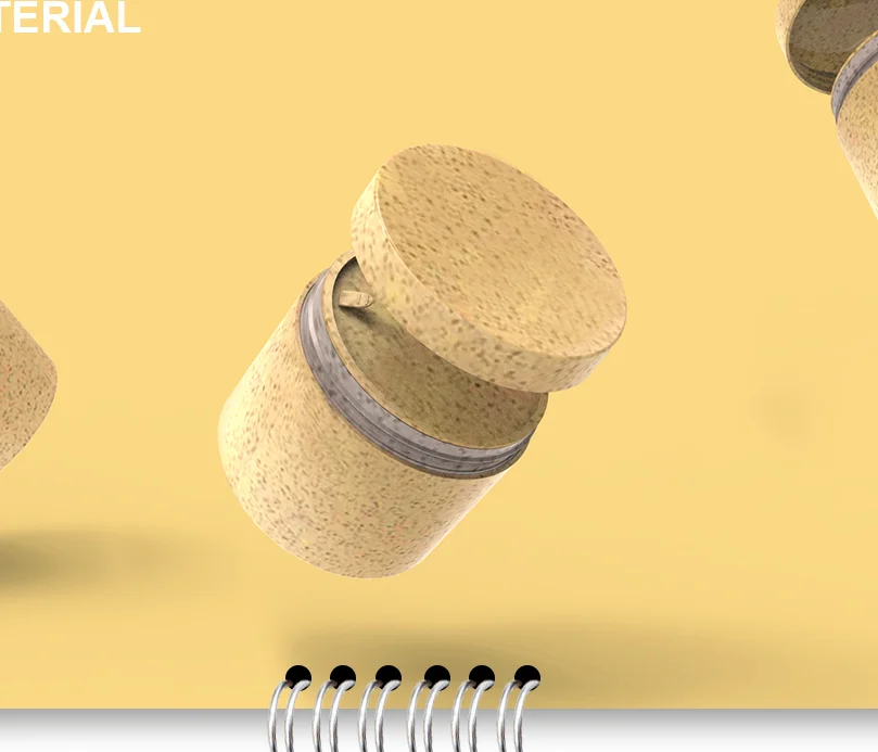 PP plus straw raw material organic and biodegradable cosmetics jar plastic cream jar with discs