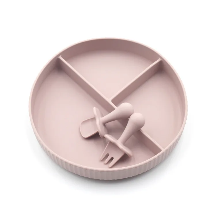 New Designer Eco-Friendly Safe BPA-Free Infant Feeding Silicone Tray Independent Suction Waterproof and Easy-to-Clean Baby Tray