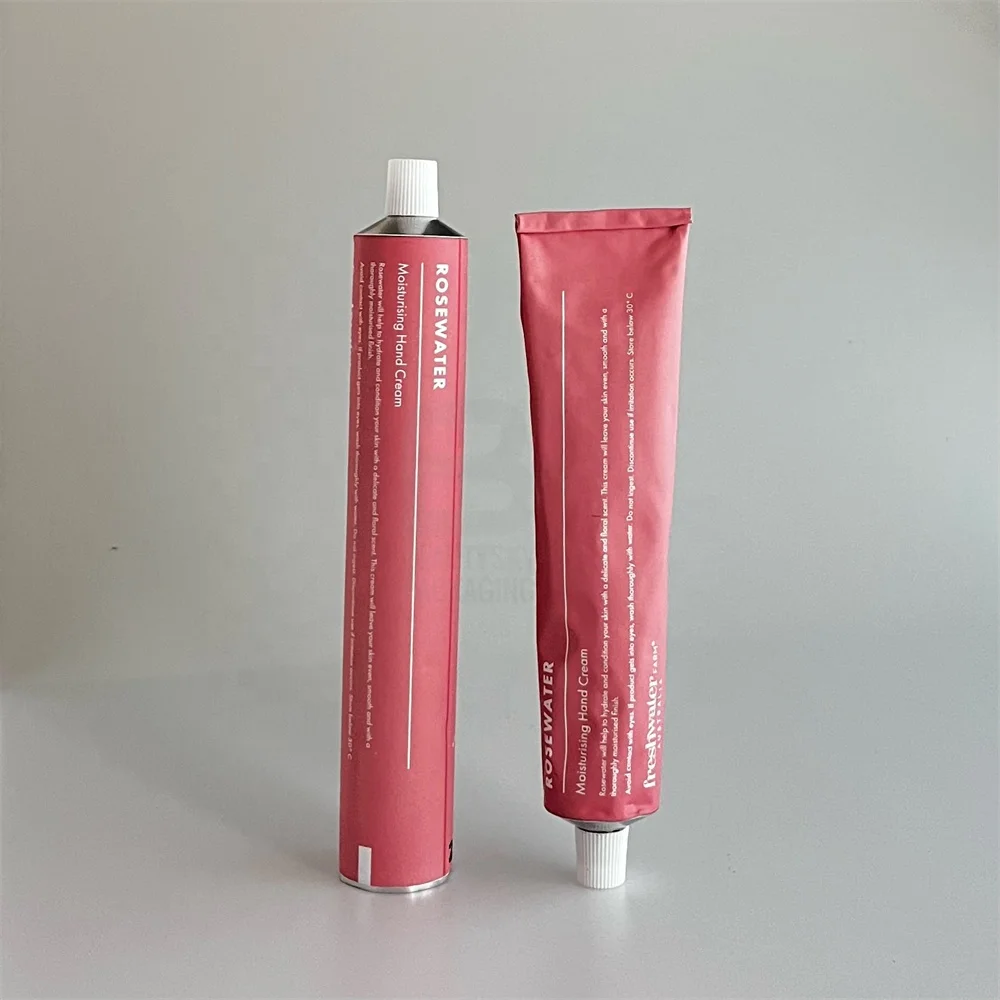 Customized Empty Aluminum Pipe Metal Cosmetic Packaging Tubes Hand Cream Aluminum Tube