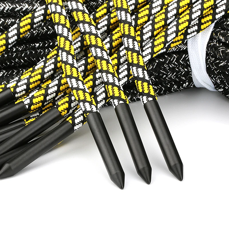 High Quality Round Print Brand Logo Personalized Sneaker Shoe Laces Reflective Diy Metal Aglet