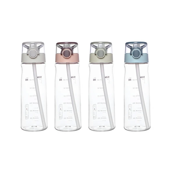 800ml plastic   water bottle BPA free ,Custom Adults  sport Plastic water bottle with straw