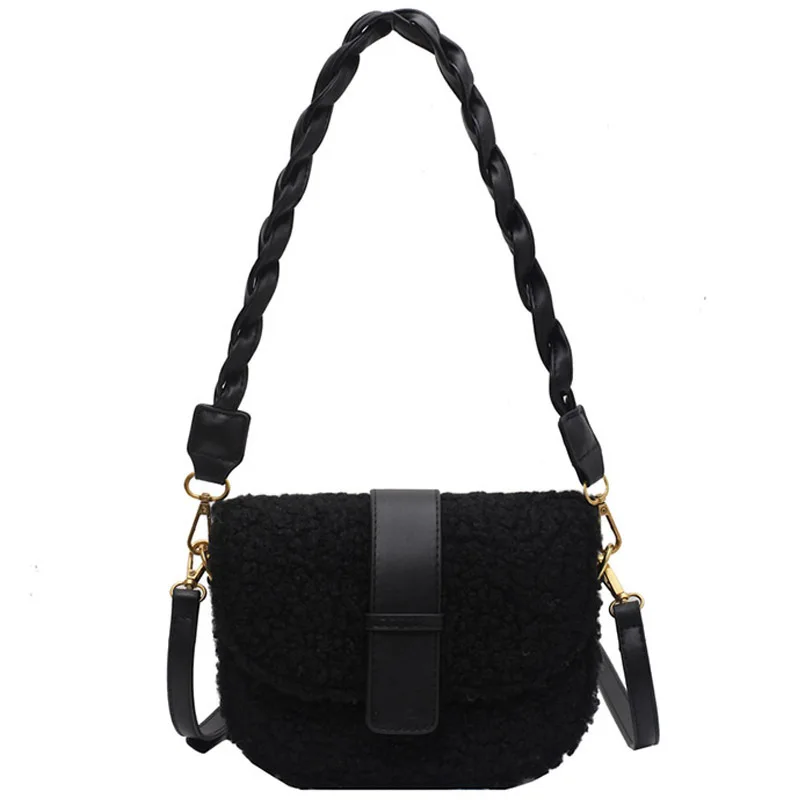 Lamb Wool Crossbody Bag For Women 2023 New design Trendy Texture Materia lady bag