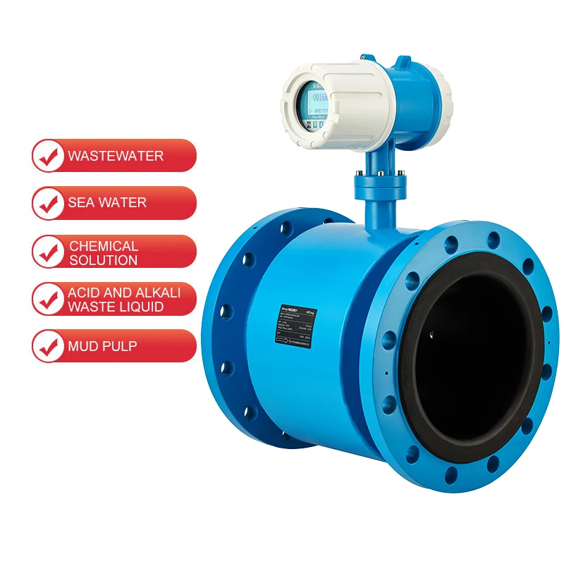 China DN150 Electromagnetic Flowmeter Rs485 Sea Water Flow Meter Sewage Water Magnetic Sensor Price