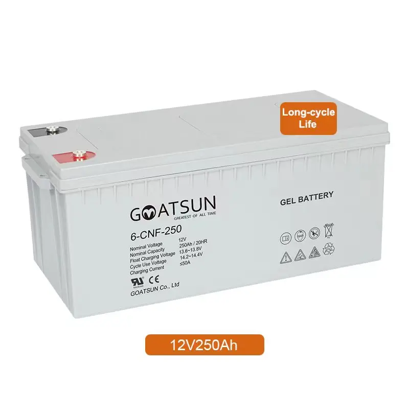 Goatsun 12 вольт AGM гель 100A 150A 200A глубокий цикл для солнечной системы 12V 300ah свинцово-кислотные батареи дома