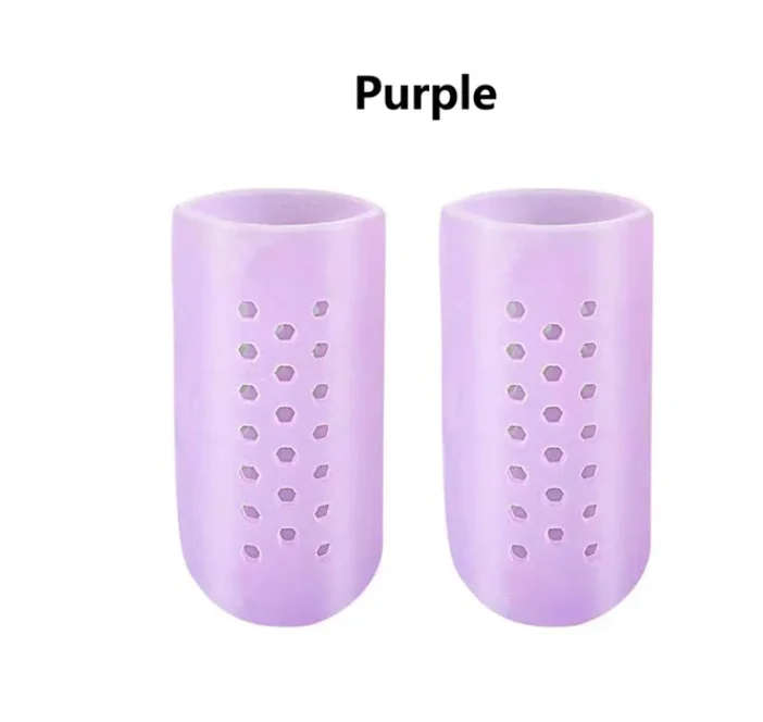 1 Pairs Breathable Gel Toe Cap Protector SEBS Toe Cover Sleeves with Holes Provides Relief from Missing or Ingrown Toenails