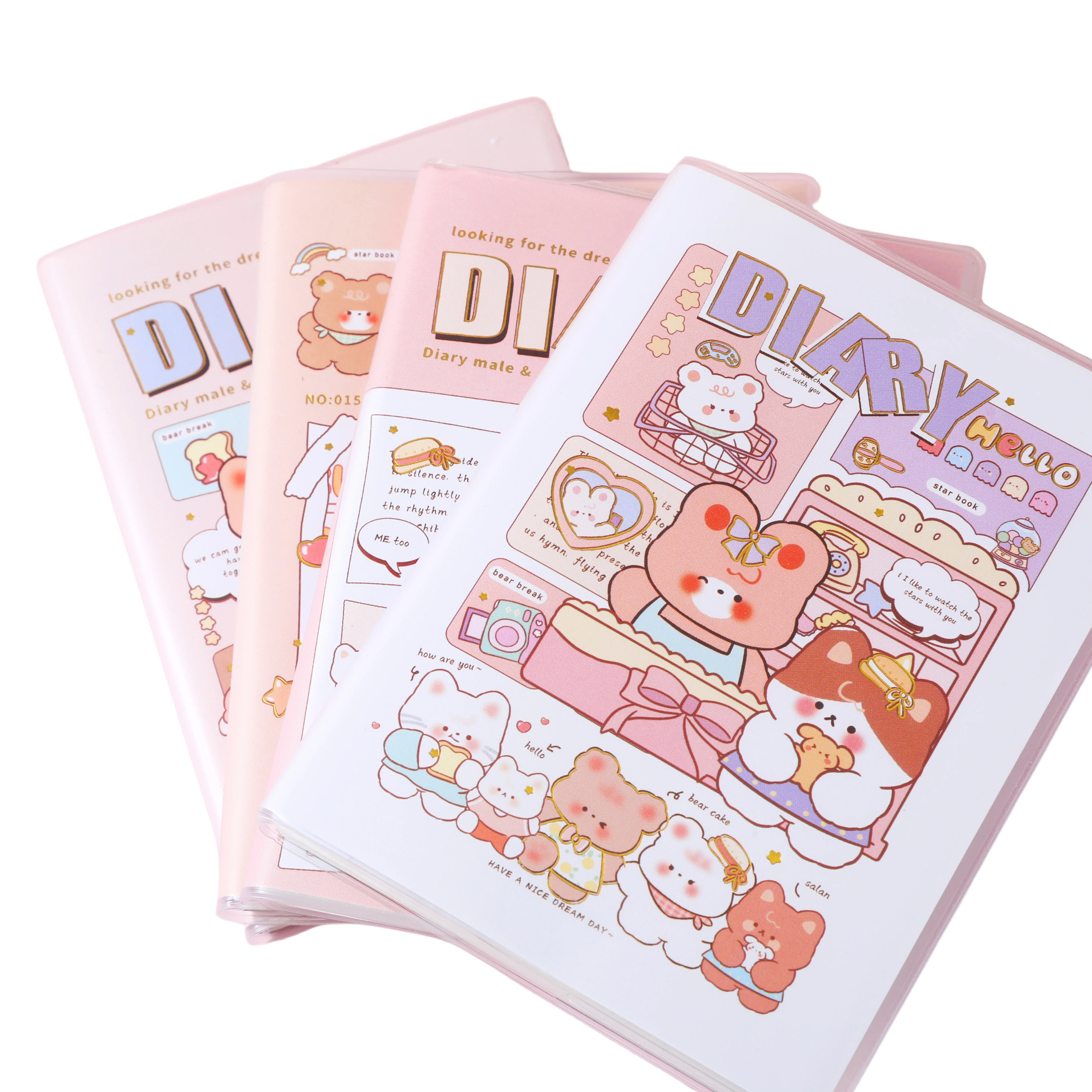 64K rubber sleeve notebook for Students learn to write office supplies  Kawaii hardcover Weekly Planner Diary Notebook