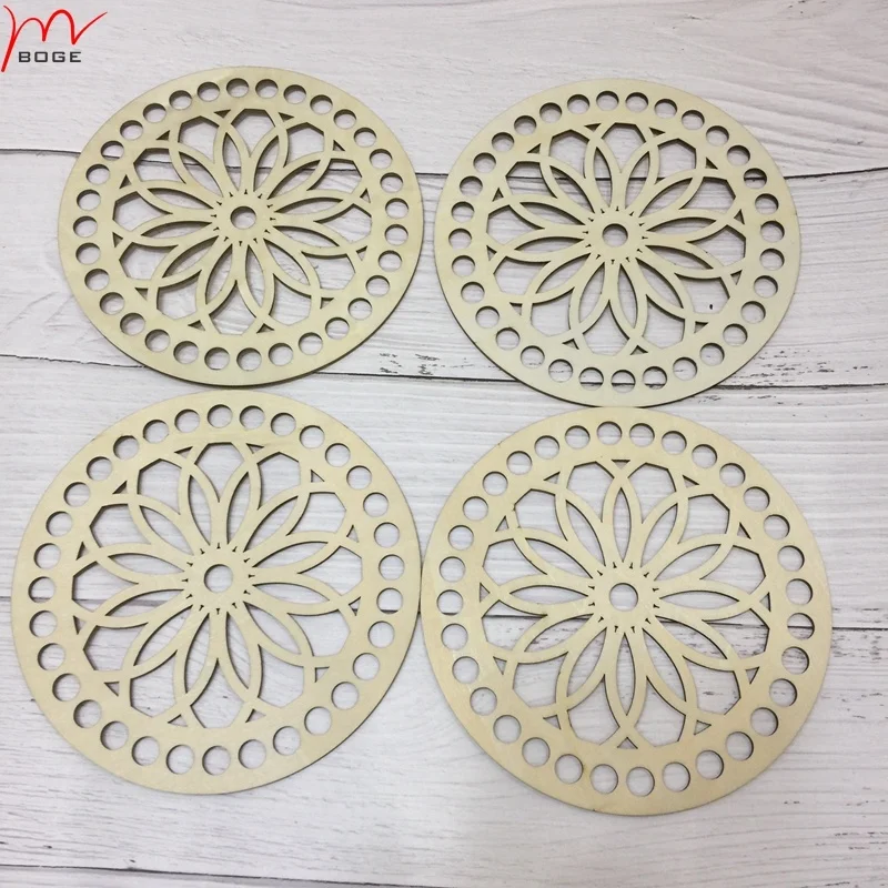 Crochet basket base knit top and bottom knitting accessories wood wooden decorative items suppliers