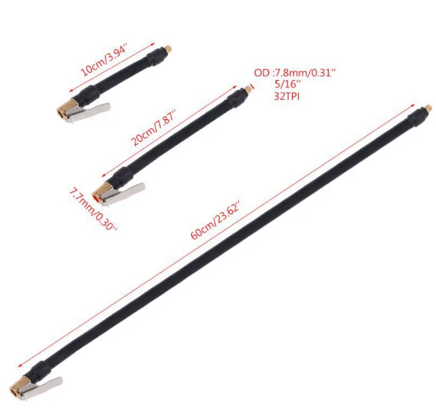 10-40 см/60 см шланг для накачки шин удлинитель для велосипеда автомобильные шины запирающий воздушный патрон адаптер для надувного воздушного насоса мотоцикла авто